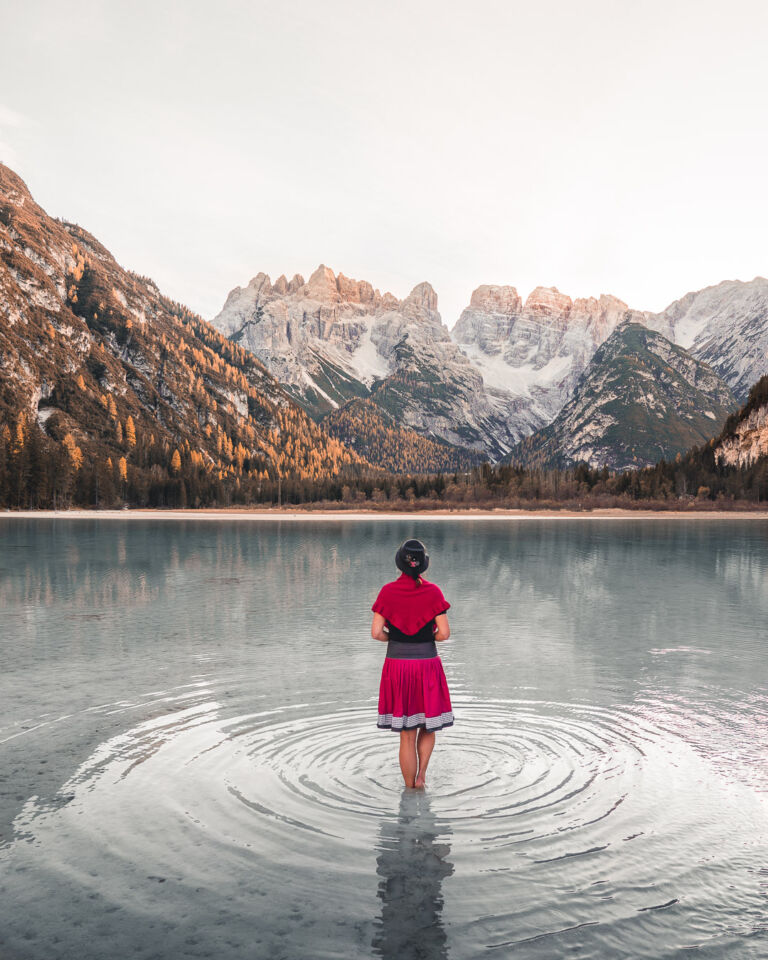 Dolomiten Dirndl Heimatliebe Tracht rot